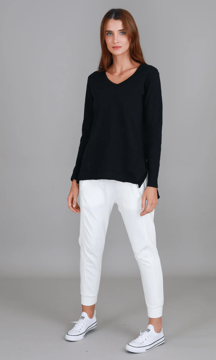 3rd Story Barwon Tee 100% French Cotton Black.