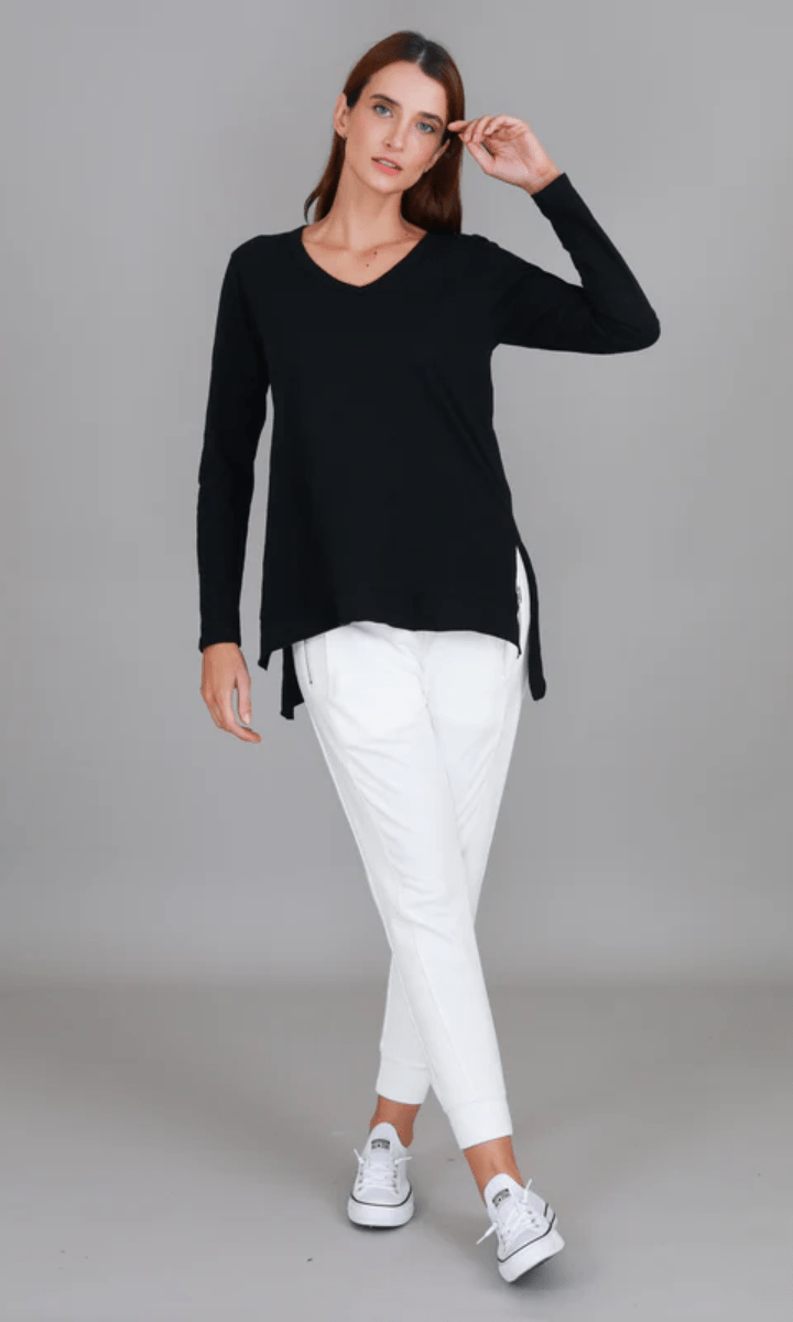 3rd Story Barwon Tee 100% French Cotton Black.