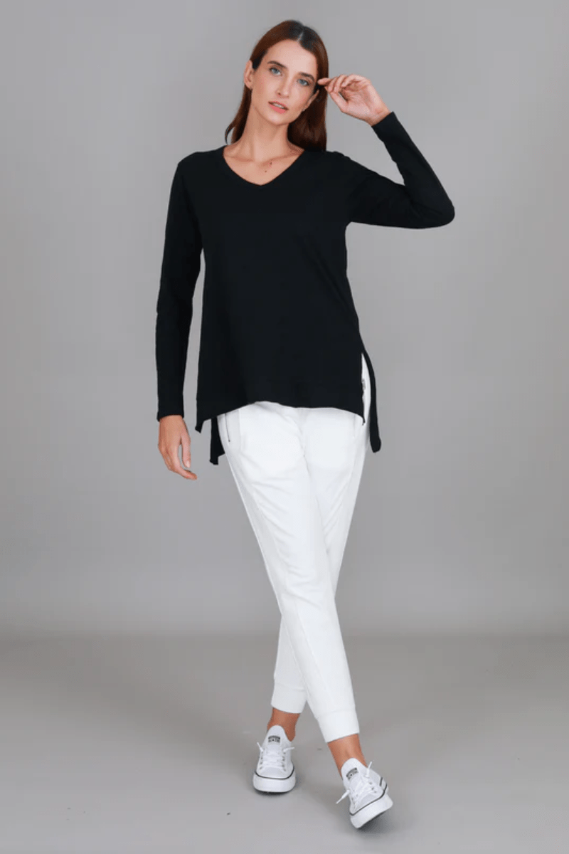 3rd Story Barwon Tee 100% French Cotton Black.