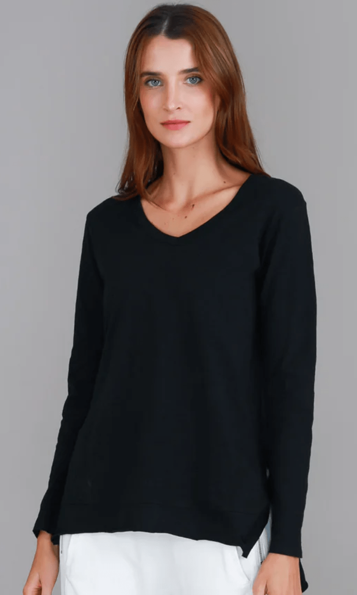 3rd Story Barwon Tee 100% French Cotton Black.