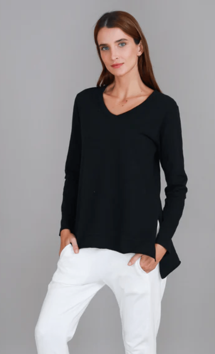 3rd Story Barwon Tee 100% French Cotton Black.