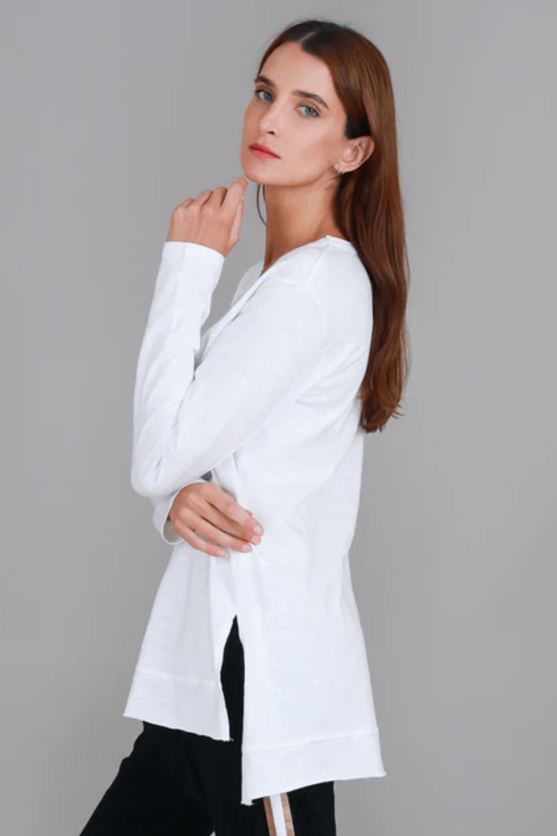 3rd Story Barwon Tee 100% French Cotton White.