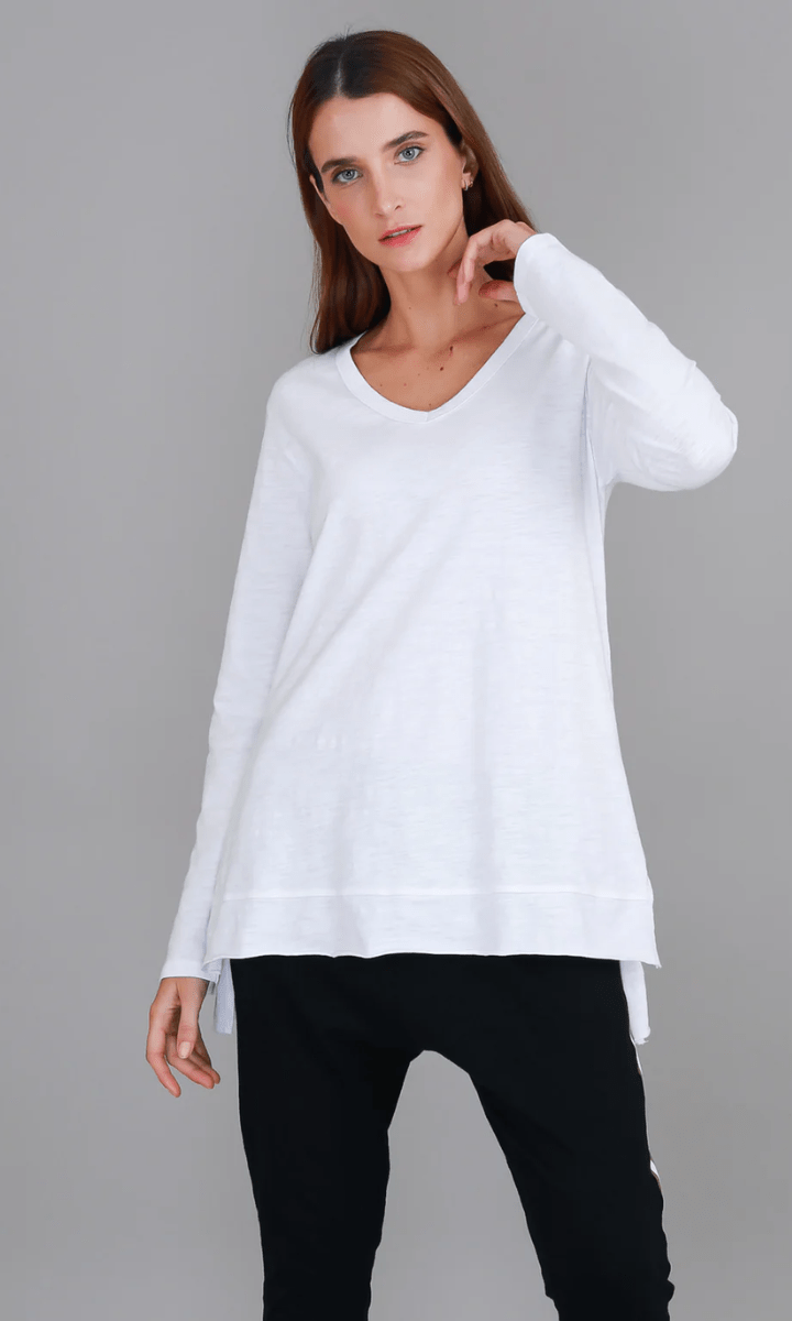 3rd Story Barwon Tee 100% French Cotton White.