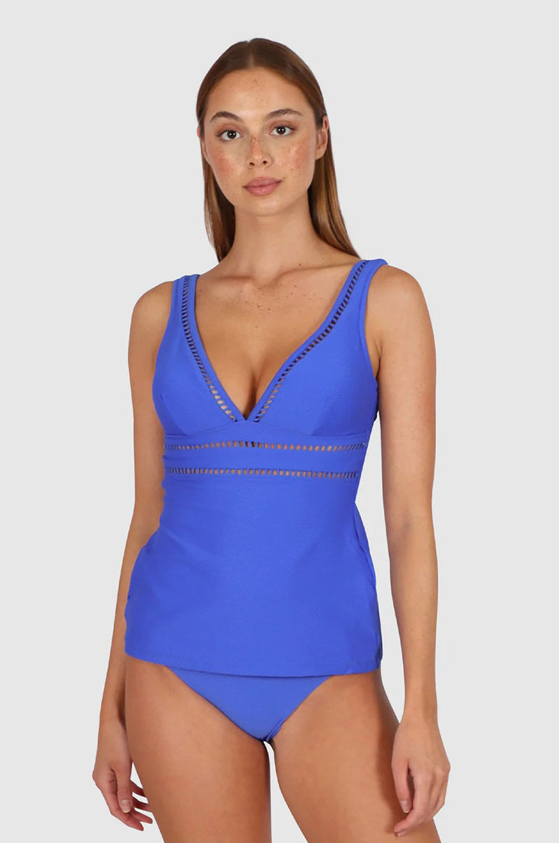Baku BRA609RCE Rococco Longline Singlet Top - Electric_1