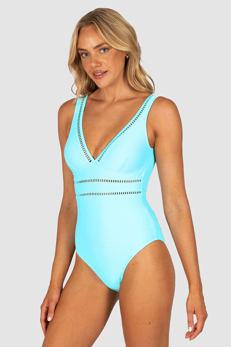 Baku M785RCE Rococco Longline One Piece Swimsuit - Arctic Blue_2