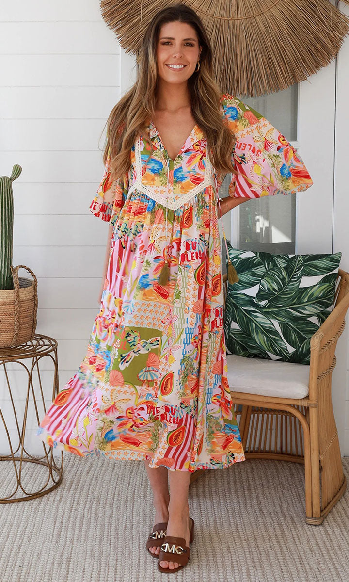 CP0107SPCROSS-2 Juliana Midi Dress - 2