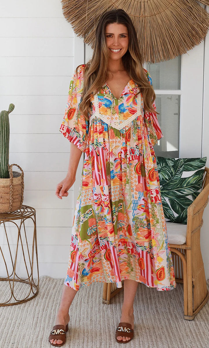 CP0107SPCROSS-2 Juliana Midi Dress - 4