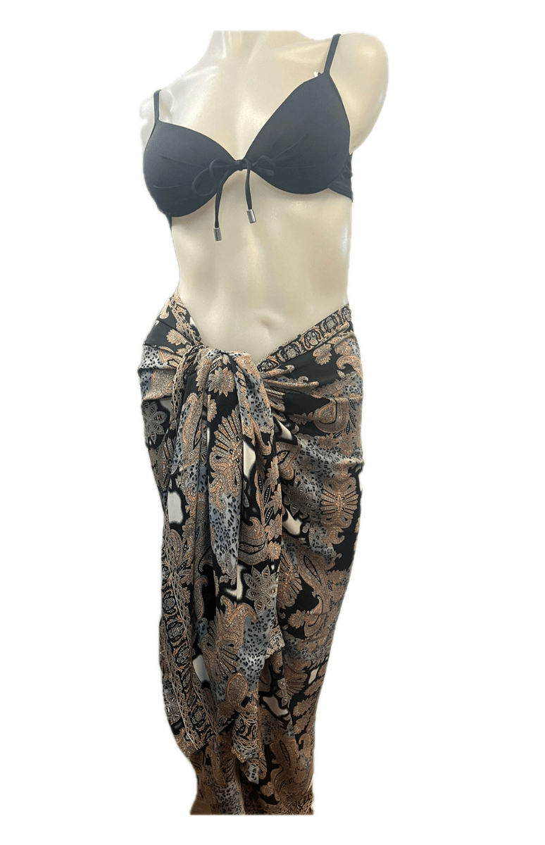 Cienna Design Sarong Black Paisley.