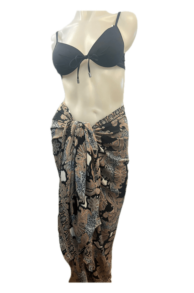 Cienna Design Sarong Black Paisley.