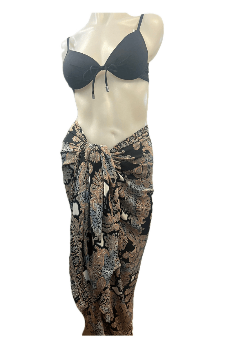 Cienna Design Sarong Black Paisley.