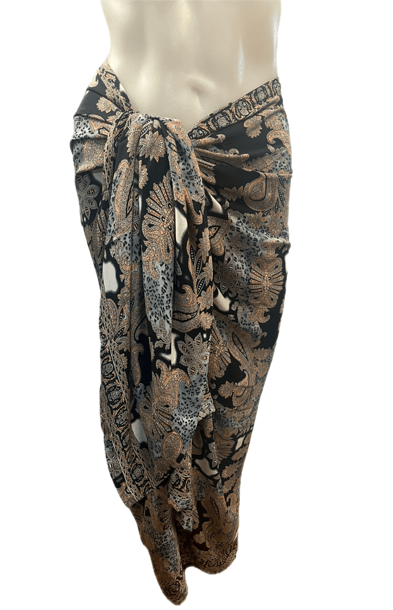Cienna Design Sarong Black Paisley.