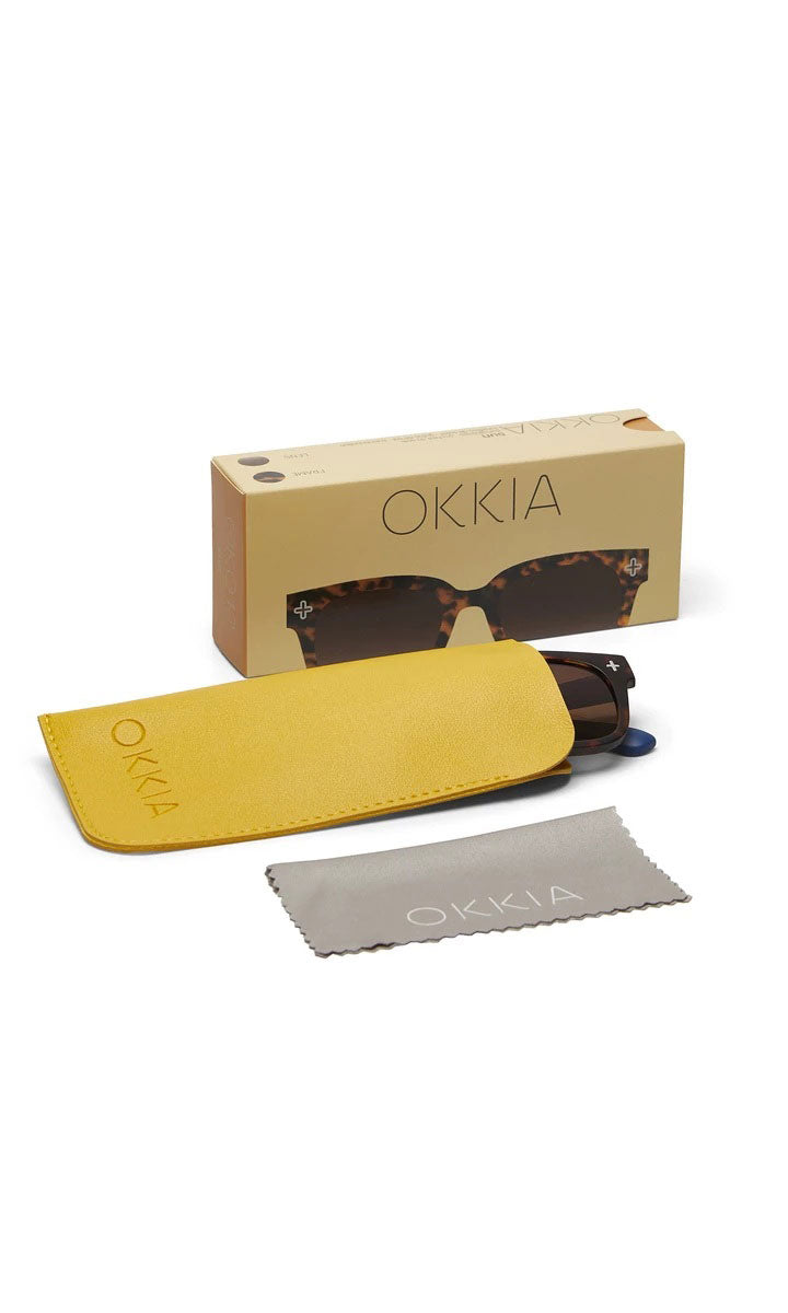 Okkia Giovanni Sunglasses - Havana and Blue
