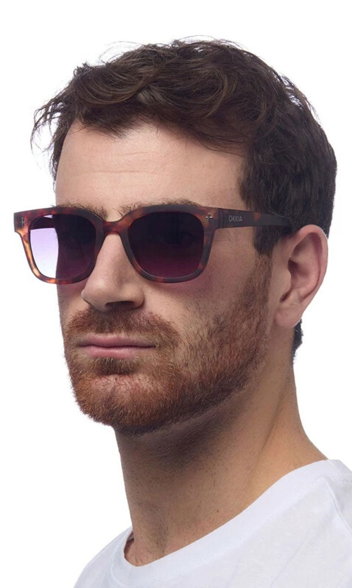 Okkia Giovanni Sunglasses - Havana and Blue