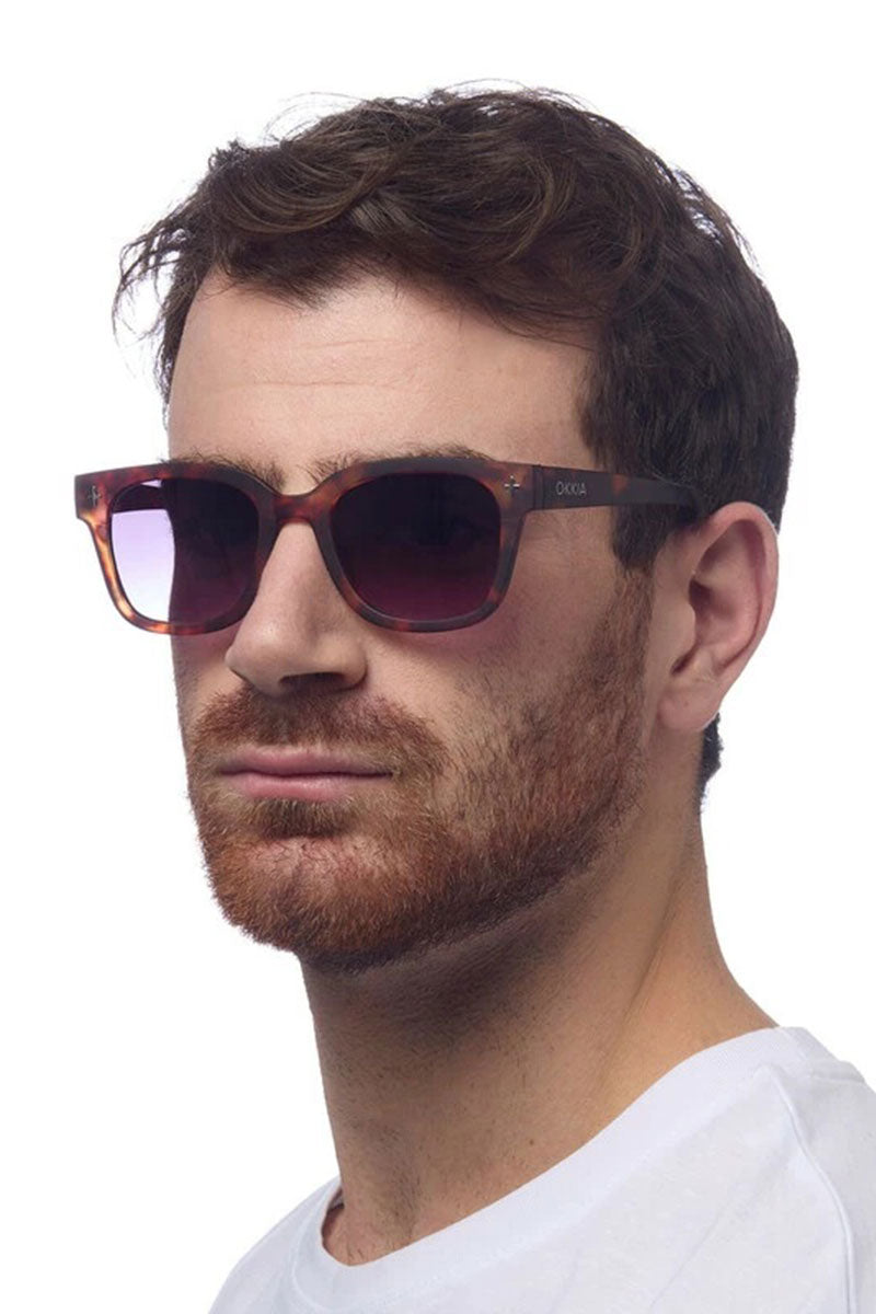 Okkia Giovanni Sunglasses - Havana and Blue