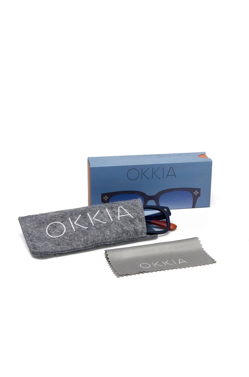 Okkia Giovanni Sunglasses - Midnight (blue lenses)
