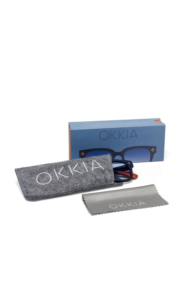 Okkia Giovanni Sunglasses - Midnight (blue lenses)