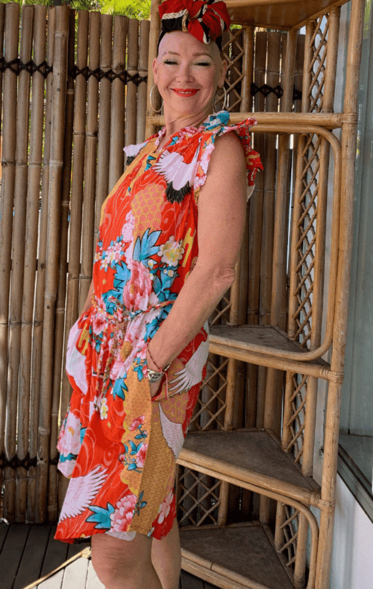 Lula Life Mitzuki Ruffle Dress- Red.