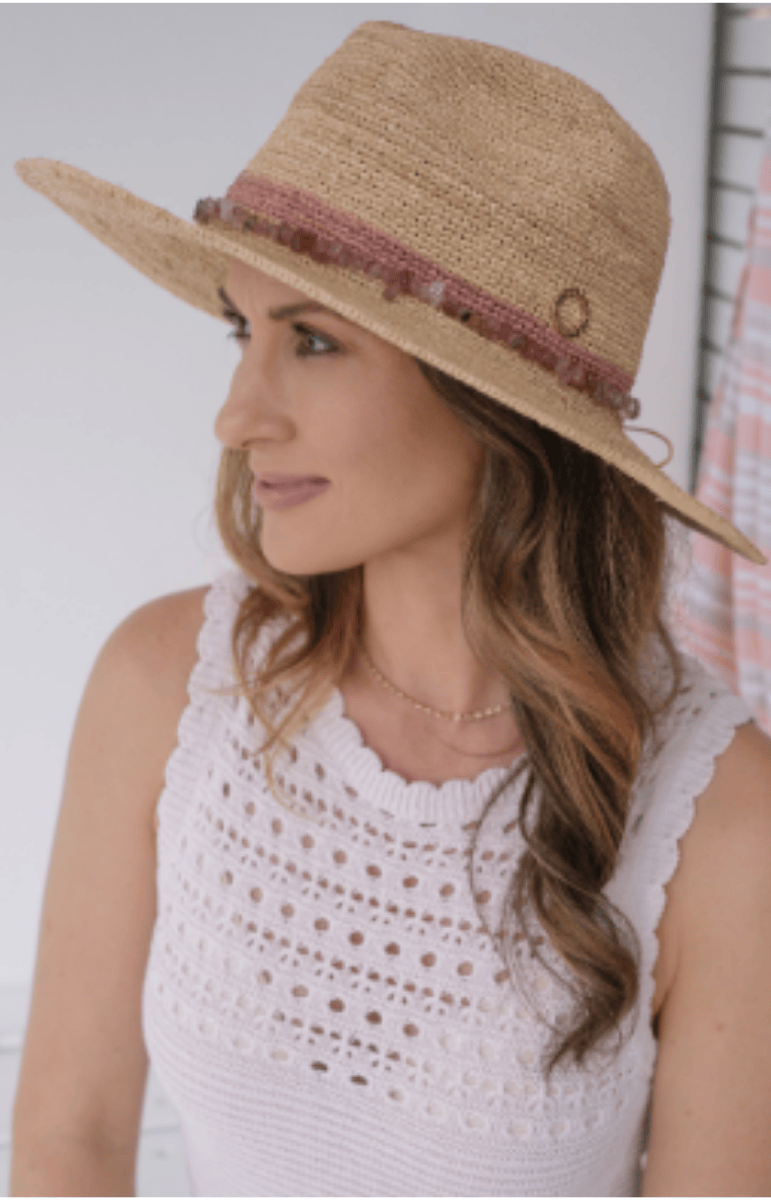 Sundaise Camilla Panama Raffla Blush.