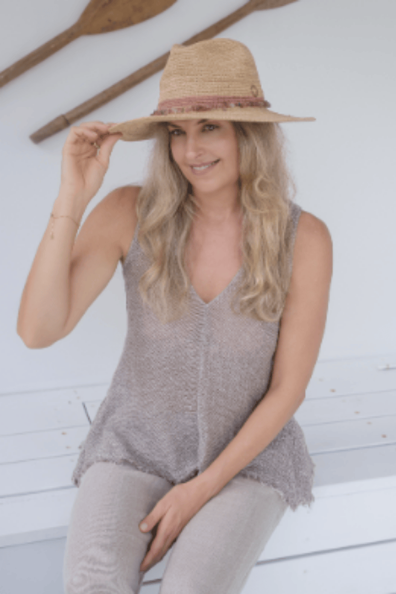 Sundaise Camilla Panama Raffla Blush.