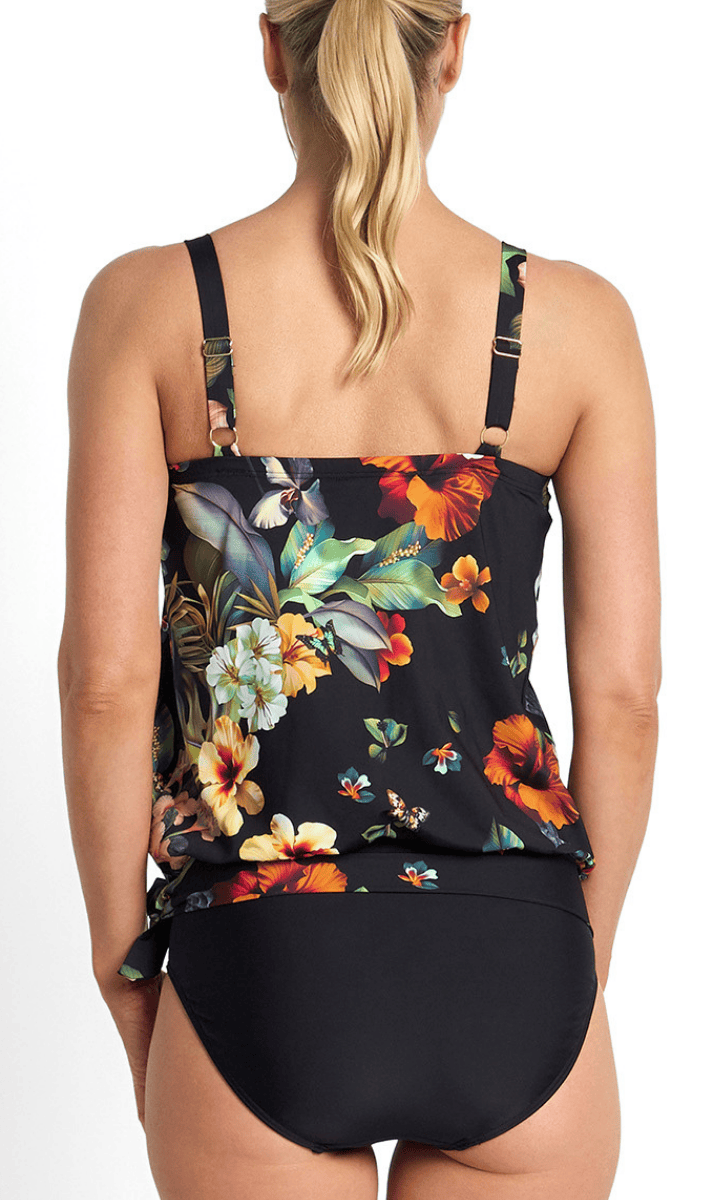 Jantzen Hibiscus Bandeau Blouson Singlet.
