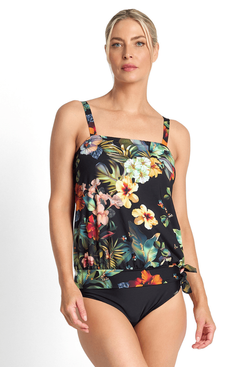 Jantzen Hibiscus Bandeau Blouson Singlet.