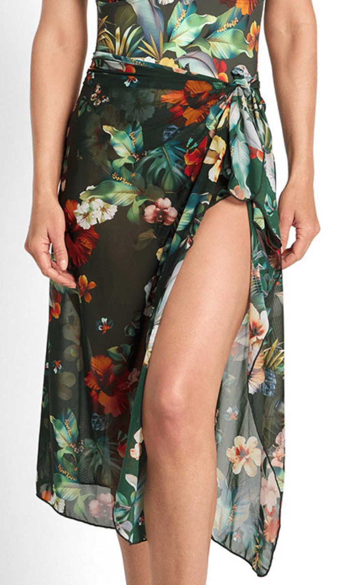 Jantzen Hibiscus Forest Mesh Sarong.