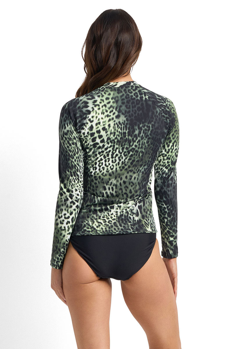 Jantzen Mood Long Sleeve Mast Rashie - Army_6