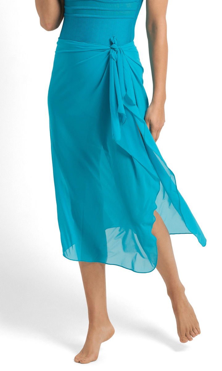 Jantzen Sky High Mesh Sarong Aqua.