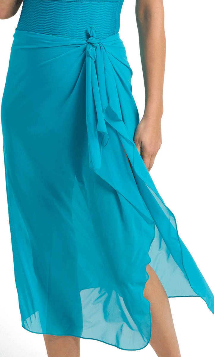 Jantzen Sky High Mesh Sarong Aqua.