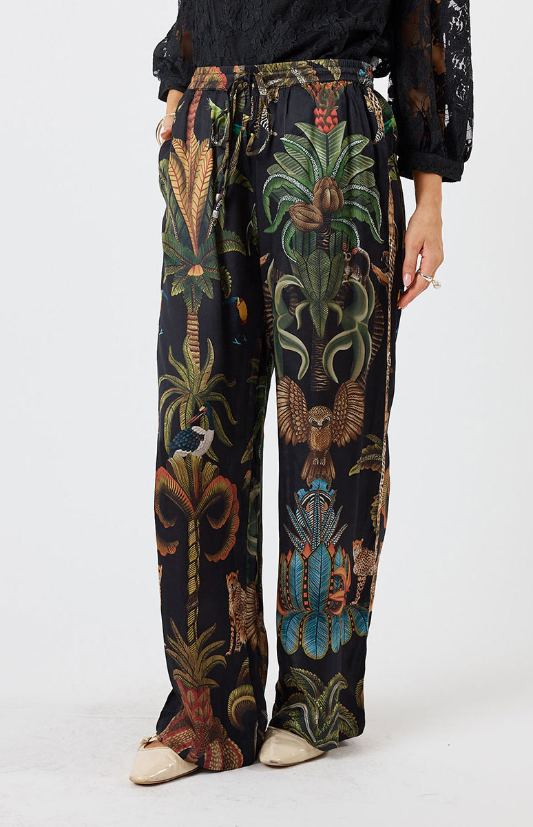 Lula Soul Cheetah Pant - Black_1