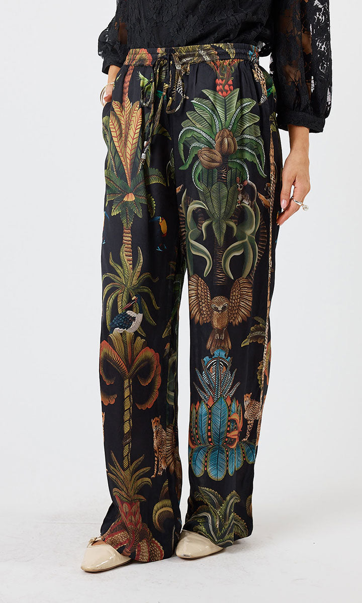 Lula Soul Cheetah Pant - Black_1
