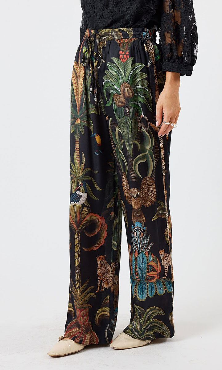 Lula Soul Cheetah Pant - Black_2