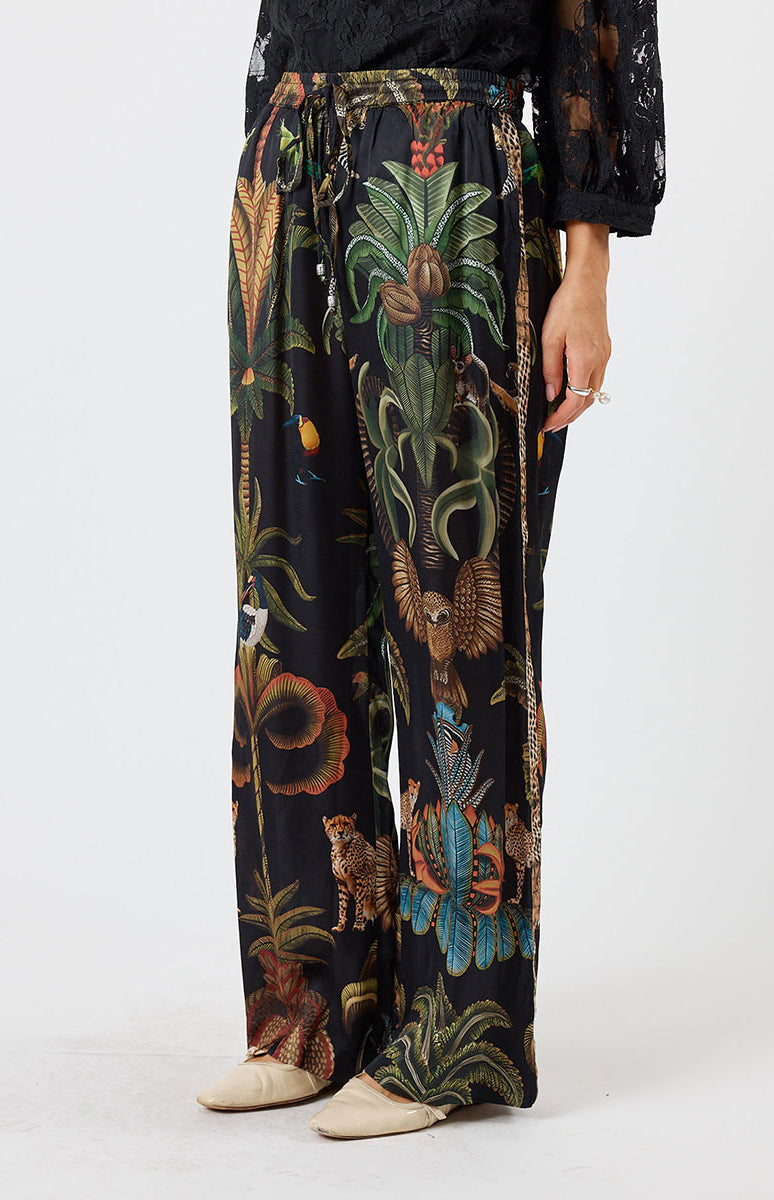 Lula Soul Cheetah Pant - Black_3
