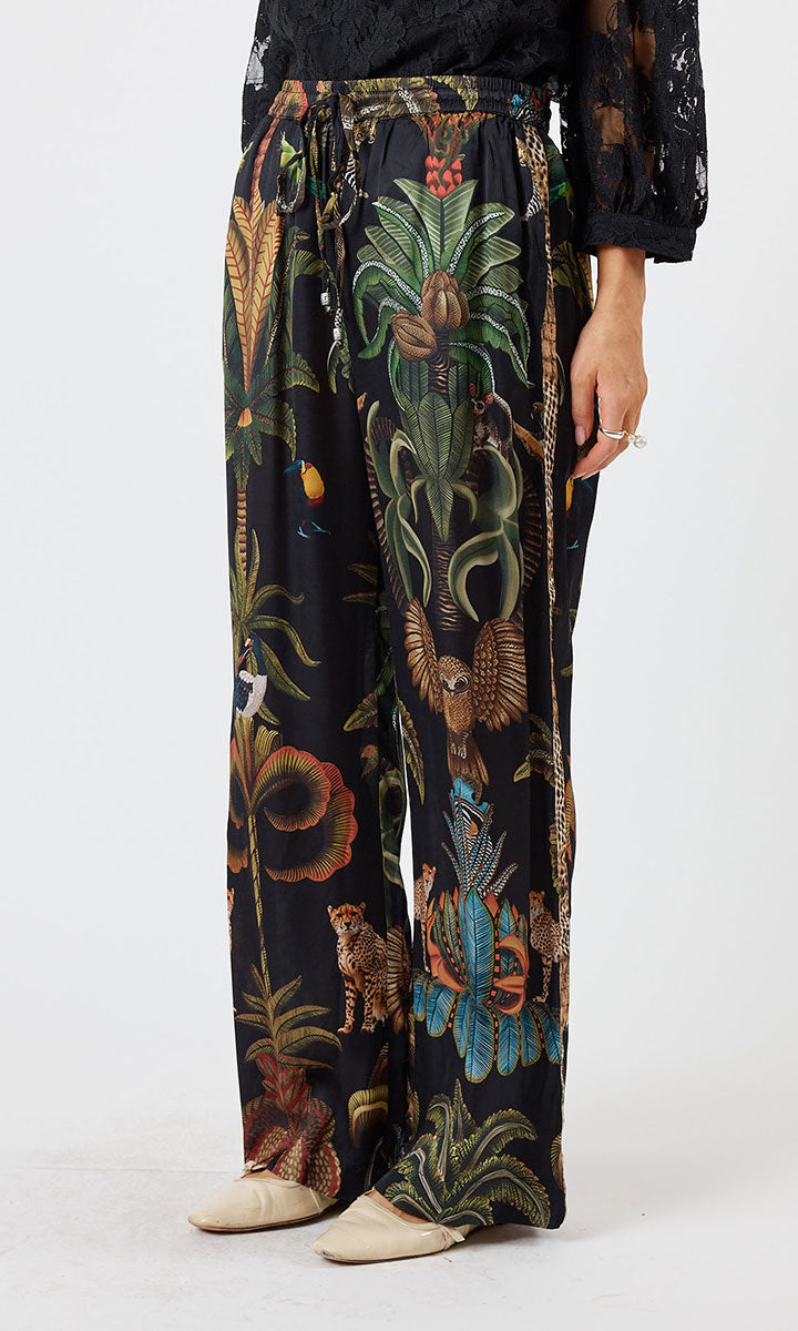 Lula Soul Cheetah Pant - Black_3