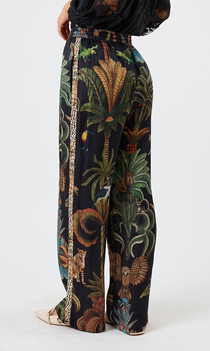 Lula Soul Cheetah Pant - Black_4