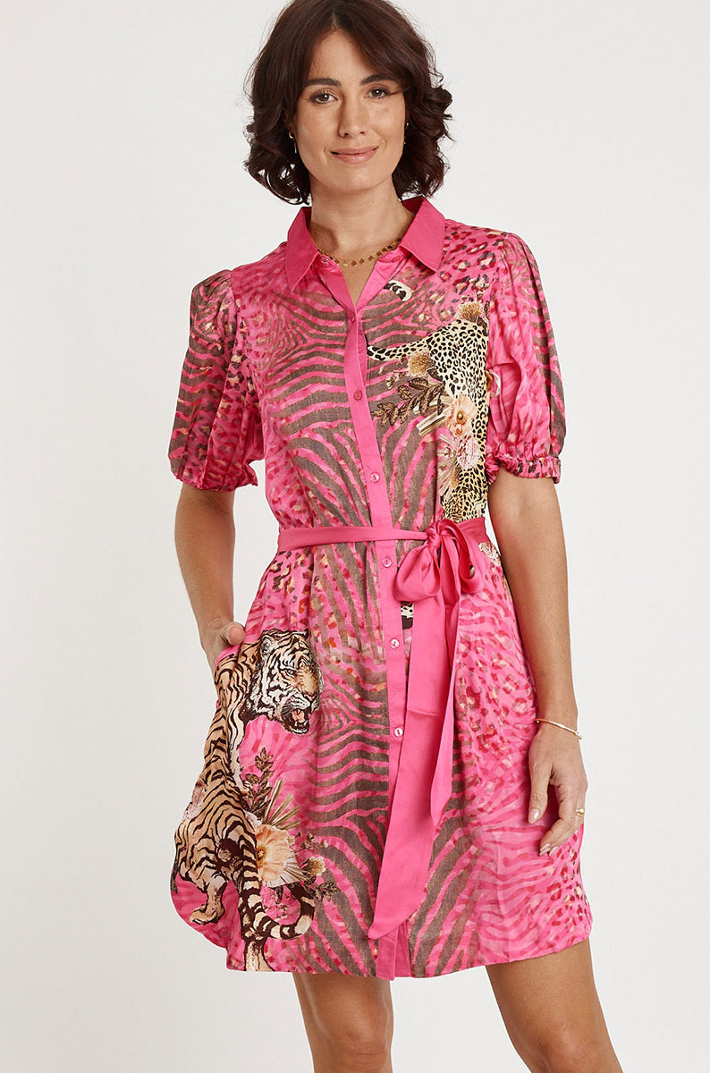 Lula Soul Maasai Dress - Fuschia_3
