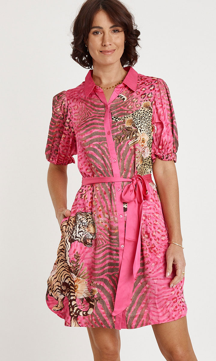 Lula Soul Maasai Dress - Fuschia_3
