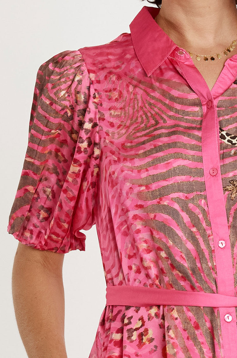 Lula Soul Maasai Dress - Fuschia_6