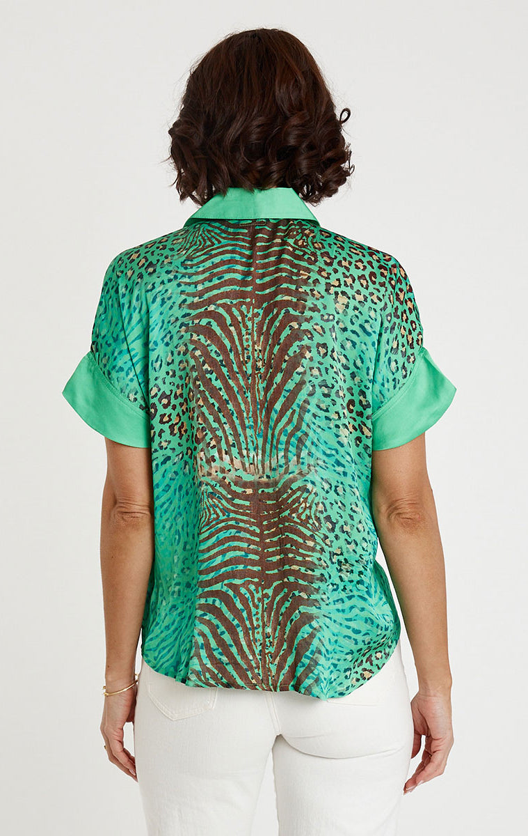 Lula Soul Maasai Shirt- Emerald
