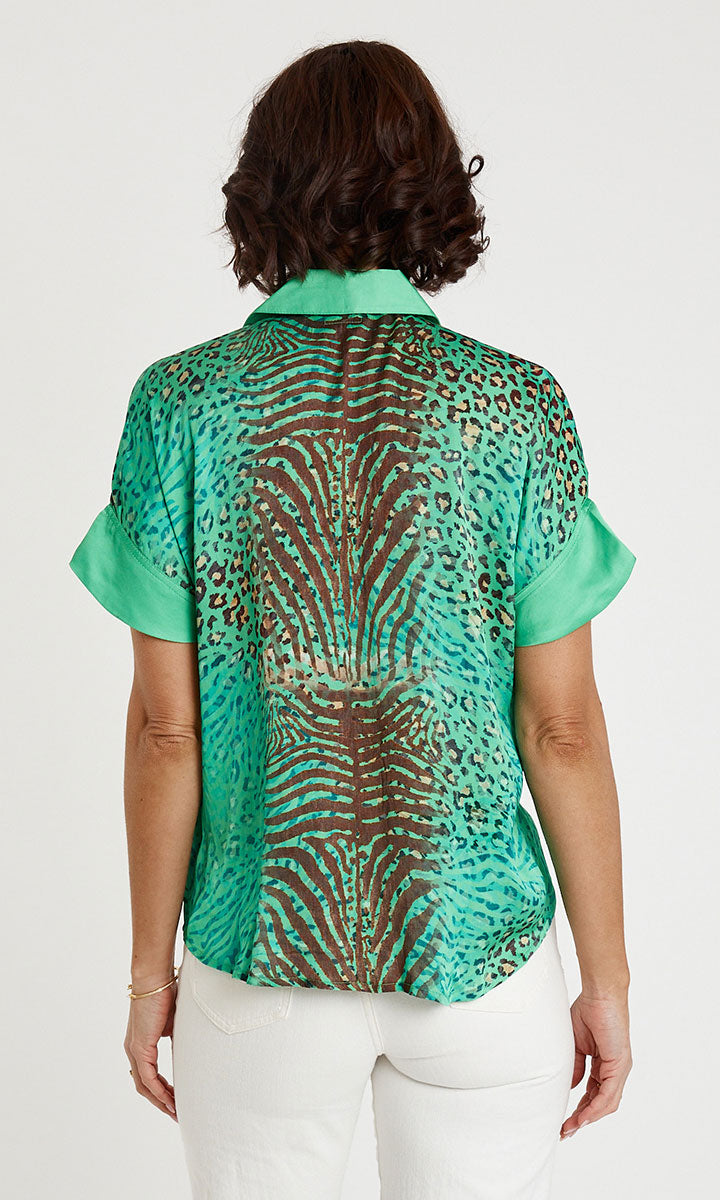 Lula Soul Maasai Shirt- Emerald
