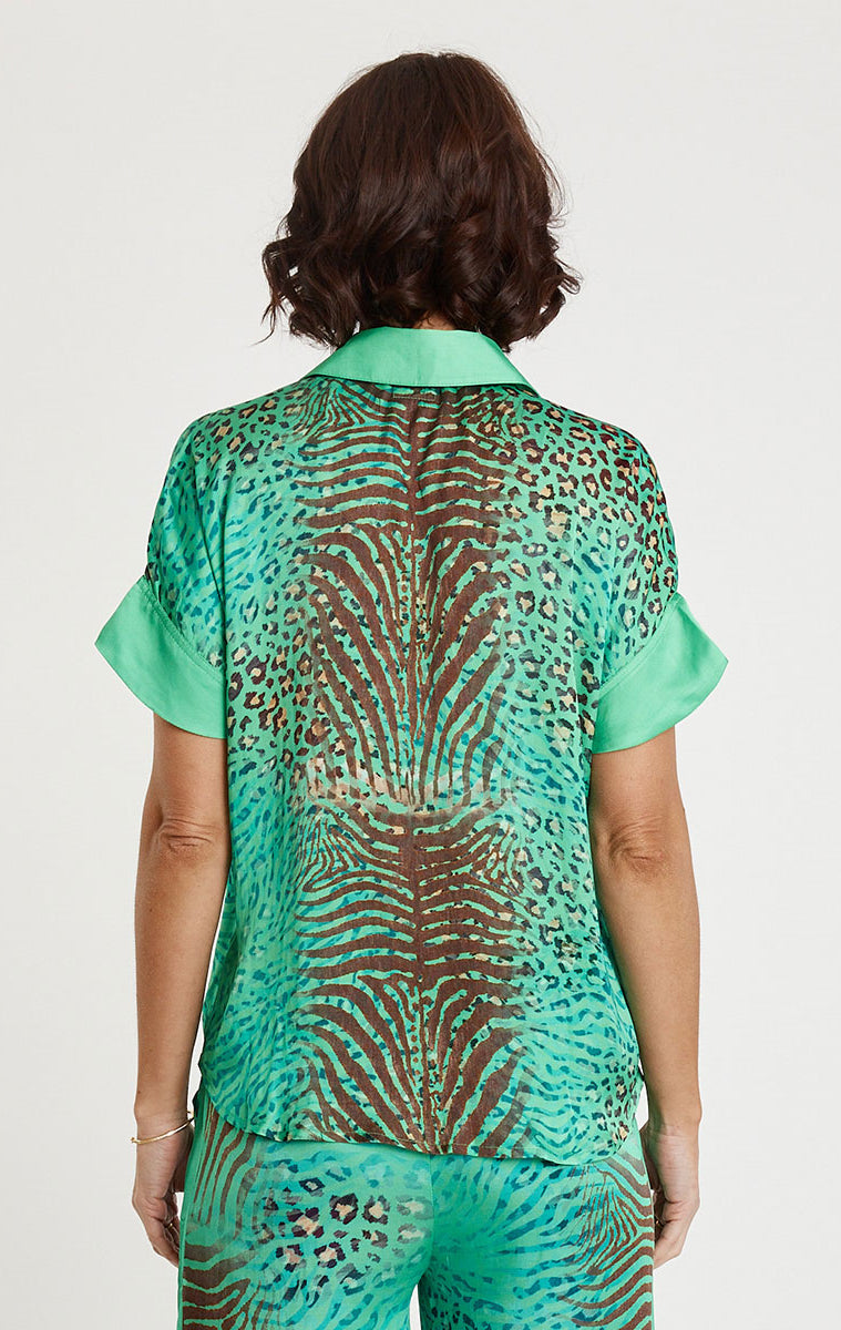 Lula Soul Maasai Shirt- Emerald
