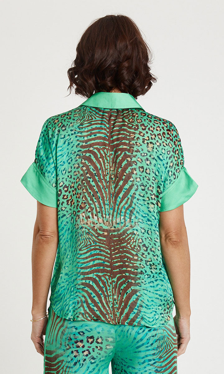 Lula Soul Maasai Shirt- Emerald