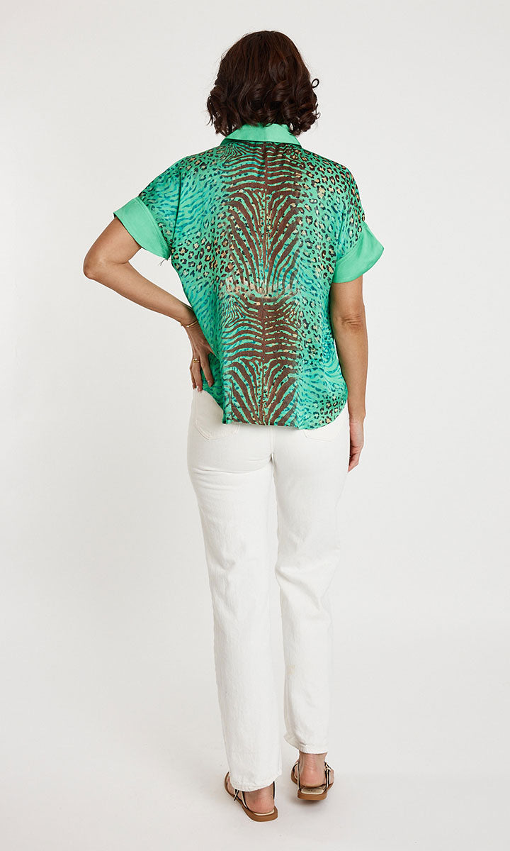 Lula Soul Maasai Shirt- Emerald