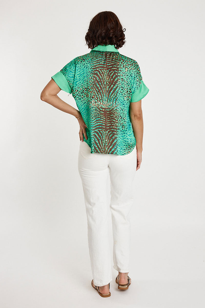 Lula Soul Maasai Shirt- Emerald