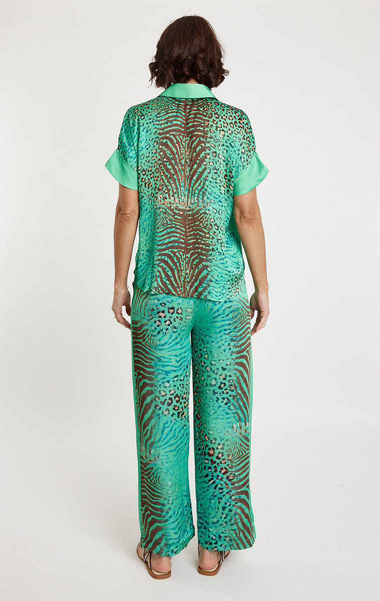 Lula Soul Maasai Shirt- Emerald