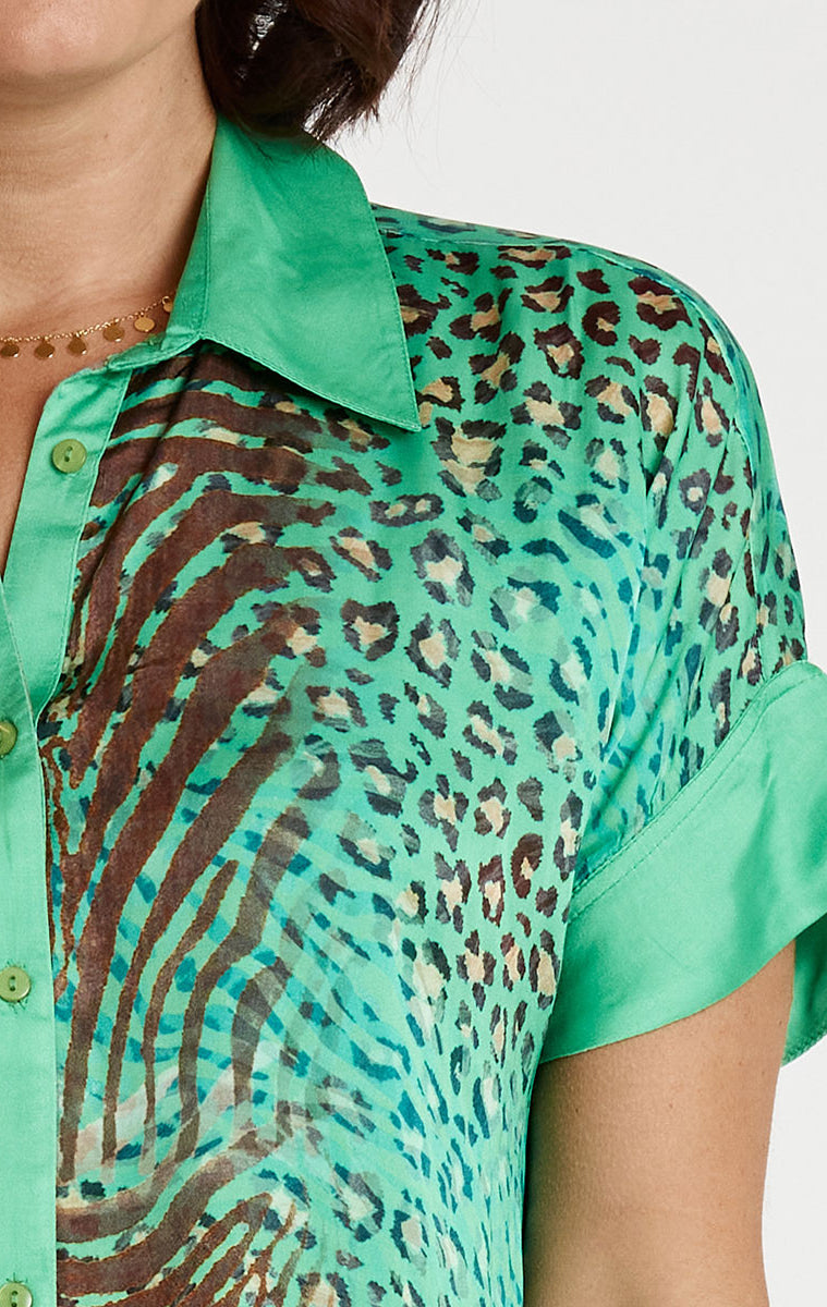 Lula Soul Maasai Shirt- Emerald