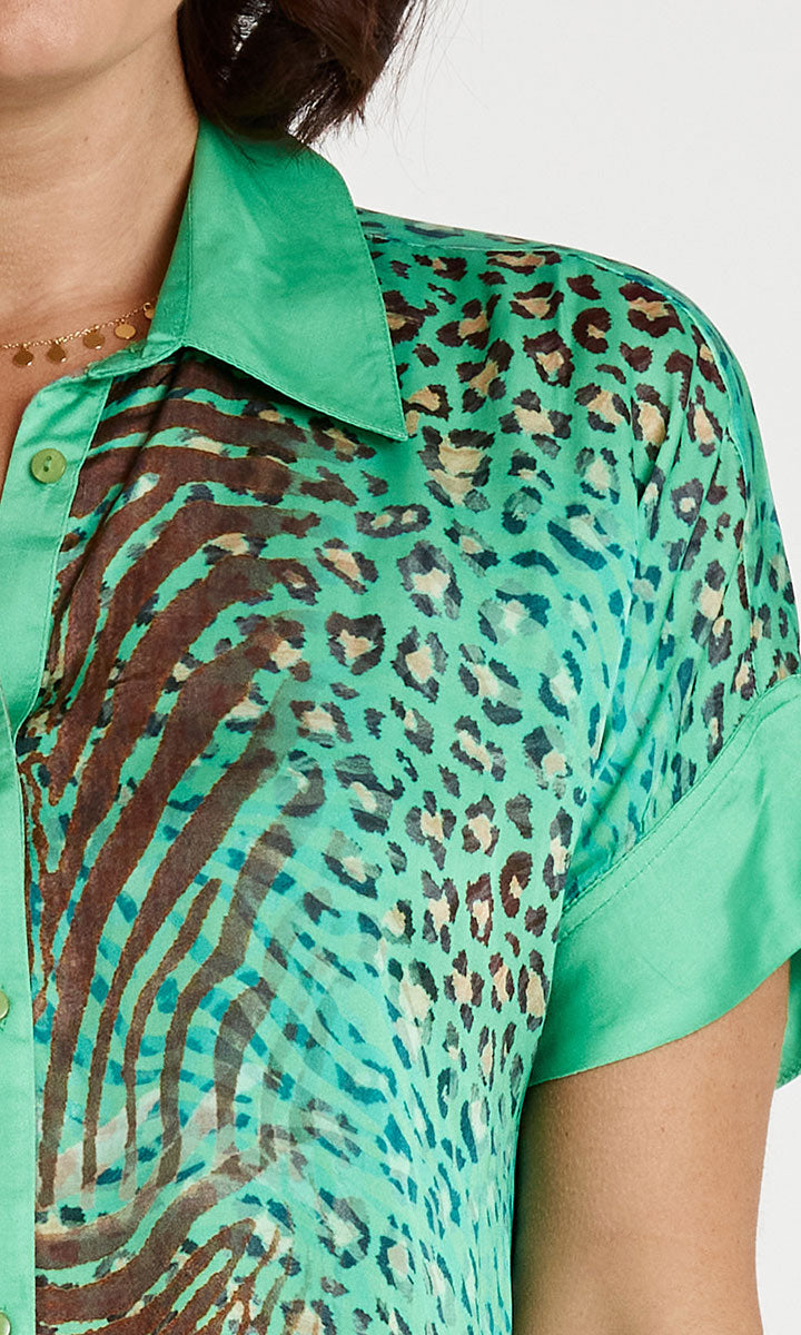 Lula Soul Maasai Shirt- Emerald