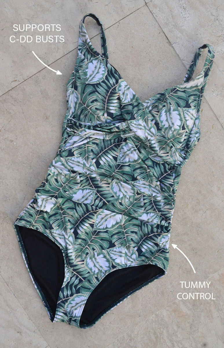 Nip Tuck Martinique Louise Multifit Ruched Front One Piece - Blue Slate_6