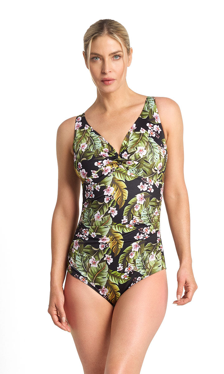 Poolproof Leafique F/G Twist One Piece - Black_3