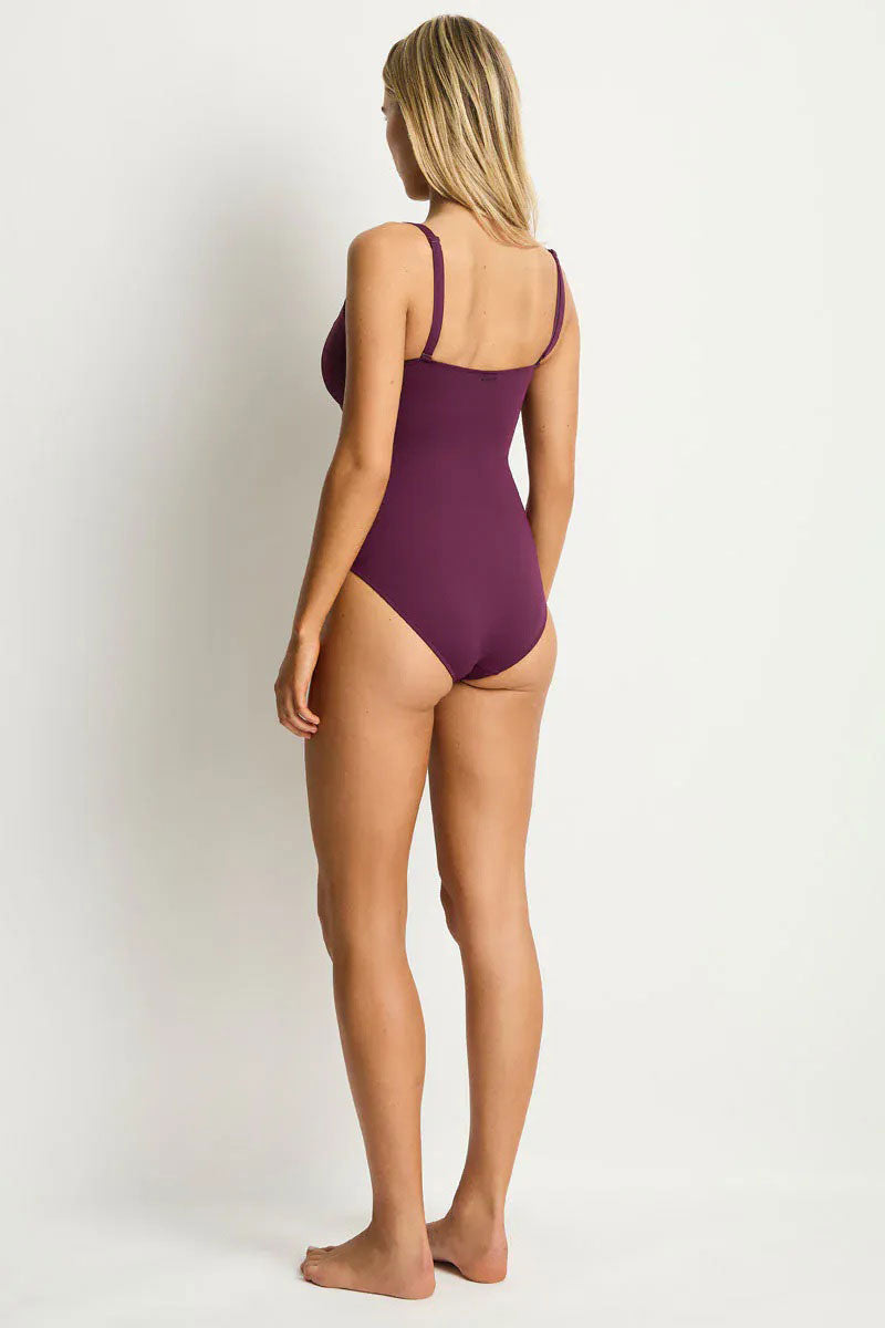 Sea Level SL1481SC Scalloped Square Neck Bralette One Piece - Claret_2